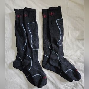 Two Pairs of Smartwool PhD Ski Cushion Over-the-Calf Socks Size Medium Pre-owned